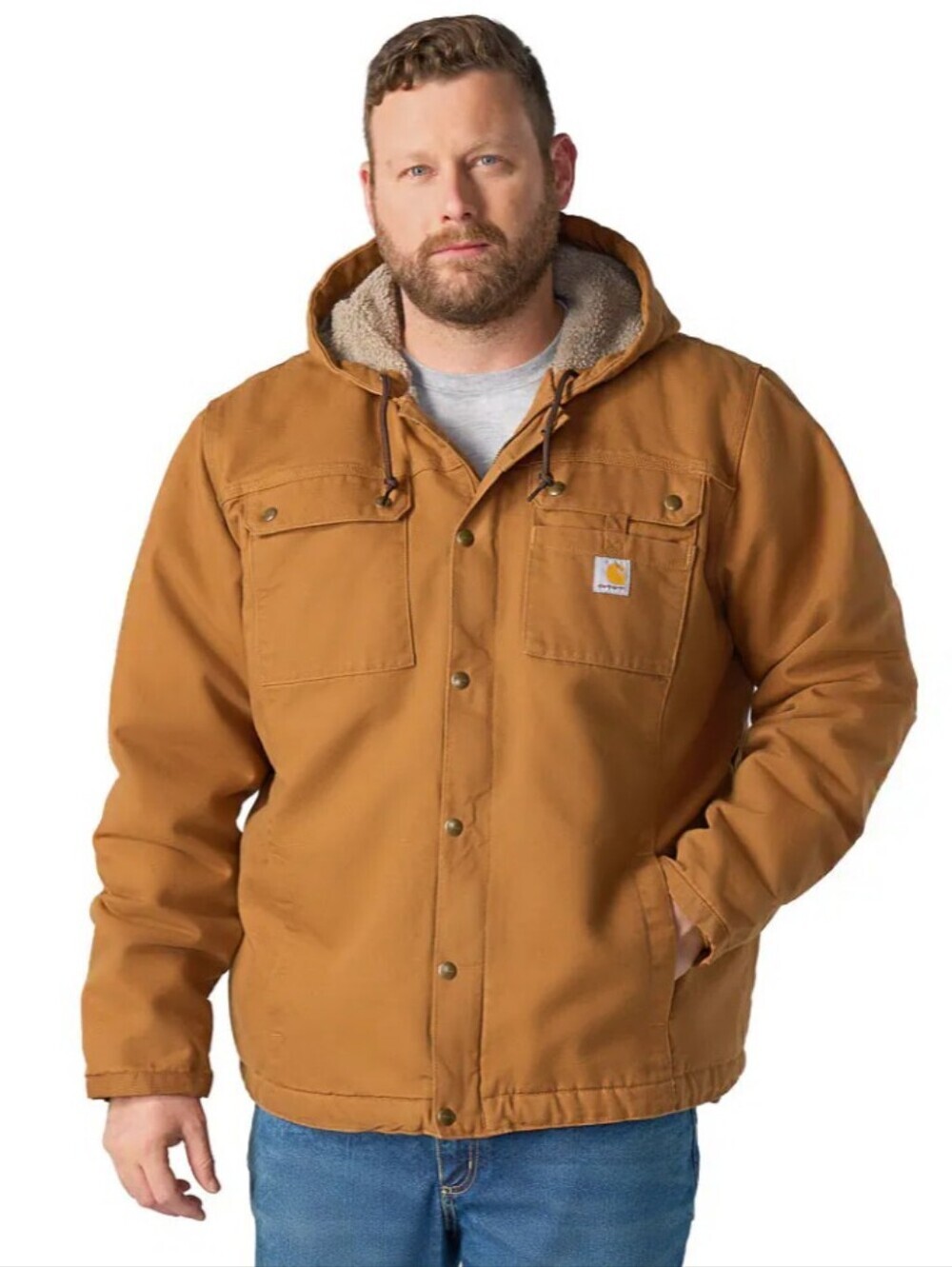 Carhartt Washed Duck Bartlett Jacket Brown Tan Men's 3XL TALL 103826